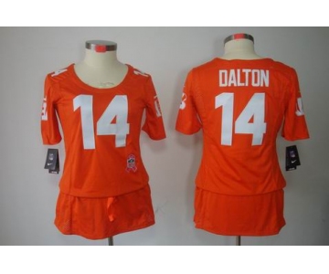 nike women nfl jerseys cincinnati bengals #14 dalton orange[breast cancer awareness]