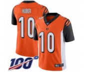 Youth Cincinnati Bengals #10 Kevin Huber Orange Alternate Vapor Untouchable Limited Player 100th Season Football Jersey