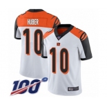 Youth Cincinnati Bengals #10 Kevin Huber White Vapor Untouchable Limited Player 100th Season Football Jersey