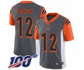 Youth Cincinnati Bengals #12 Alex Erickson Limited Silver Inverted Legend 100th Season Football Jersey