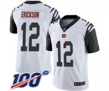 Youth Cincinnati Bengals #12 Alex Erickson Limited White Rush Vapor Untouchable 100th Season Football Jersey