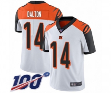 Youth Cincinnati Bengals #14 Andy Dalton White Vapor Untouchable Limited Player 100th Season Football Jersey