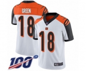 Youth Cincinnati Bengals #18 A.J. Green White Vapor Untouchable Limited Player 100th Season Football Jersey