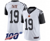 Youth Cincinnati Bengals #19 Auden Tate Limited White Rush Vapor Untouchable 100th Season Football Jersey