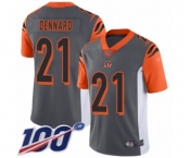 Youth Cincinnati Bengals #21 Darqueze Dennard Limited Silver Inverted Legend 100th Season Football Jersey