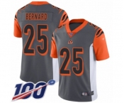 Youth Cincinnati Bengals #25 Giovani Bernard Limited Silver Inverted Legend 100th Season Football Jersey