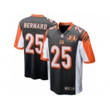 Youth Cincinnati Bengals #25 Giovani Bernard Nike Black 50th Anniversary Patch Game Jersey