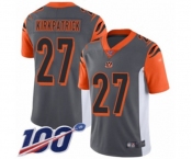 Youth Cincinnati Bengals #27 Dre Kirkpatrick Limited Silver Inverted Legend 100th Season Football Jersey