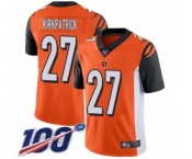 Youth Cincinnati Bengals #27 Dre Kirkpatrick Orange Alternate Vapor Untouchable Limited Player 100th Season Football Jersey