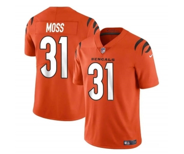 Youth Cincinnati Bengals #31 Zack Moss Orange Vapor Untouchable Limited Stitched Jersey