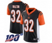 Youth Cincinnati Bengals #32 Mark Walton Black Team Color Vapor Untouchable Limited Player 100th Season Football Jersey