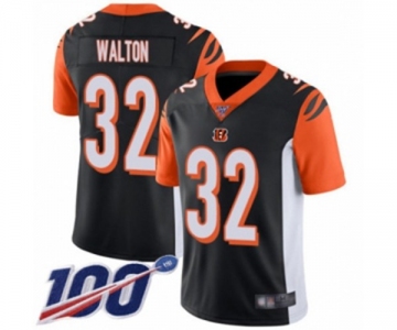 Youth Cincinnati Bengals #32 Mark Walton Black Team Color Vapor Untouchable Limited Player 100th Season Football Jersey