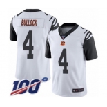 Youth Cincinnati Bengals #4 Randy Bullock Limited White Rush Vapor Untouchable 100th Season Football Jersey