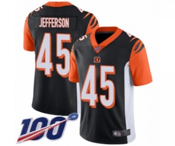 Youth Cincinnati Bengals #45 Malik Jefferson Black Team Color Vapor Untouchable Limited Player 100th Season Football Jersey