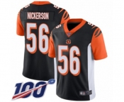 Youth Cincinnati Bengals #56 Hardy Nickerson Black Team Color Vapor Untouchable Limited Player 100th Season Football Jersey