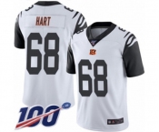 Youth Cincinnati Bengals #68 Bobby Hart Limited White Rush Vapor Untouchable 100th Season Football Jersey