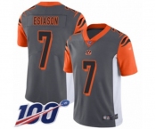 Youth Cincinnati Bengals #7 Boomer Esiason Limited Silver Inverted Legend 100th Season Football Jersey