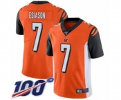 Youth Cincinnati Bengals #7 Boomer Esiason Orange Alternate Vapor Untouchable Limited Player 100th Season Football Jersey