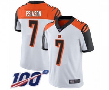 Youth Cincinnati Bengals #7 Boomer Esiason White Vapor Untouchable Limited Player 100th Season Football Jersey