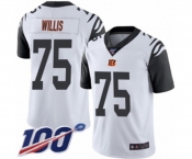 Youth Cincinnati Bengals #75 Jordan Willis Limited White Rush Vapor Untouchable 100th Season Football Jersey