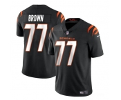 Youth Cincinnati Bengals #77 Trent Brown Black Vapor Untouchable Limited Stitched Jersey