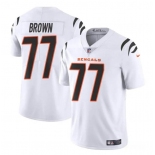 Youth Cincinnati Bengals #77 Trent Brown White Vapor Untouchable Limited Stitched Jersey