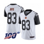 Youth Cincinnati Bengals #83 Tyler Boyd Limited White Rush Vapor Untouchable 100th Season Football Jersey