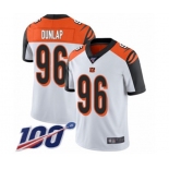 Youth Cincinnati Bengals #96 Carlos Dunlap White Vapor Untouchable Limited Player 100th Season Football Jersey