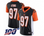 Youth Cincinnati Bengals #97 Geno Atkins Black Team Color Vapor Untouchable Limited Player 100th Season Football Jersey