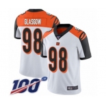 Youth Cincinnati Bengals #98 Ryan Glasgow White Vapor Untouchable Limited Player 100th Season Football Jersey