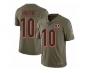 Youth Nike Cincinnati Bengals #10 Kevin Huber Limited Olive 2017 Salute to Service NFL Jersey