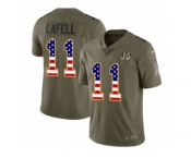 Youth Nike Cincinnati Bengals #11 Brandon LaFell Limited Olive USA Flag 2017 Salute to Service NFL Jersey