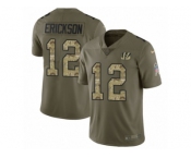 Youth Nike Cincinnati Bengals #12 Alex Erickson Limited Olive Camo 2017 Salute to Service NFL Jersey