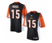 Youth Nike Cincinnati Bengals #15 John Ross Limited Black Team Color NFL Jersey