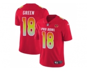 Youth Nike Cincinnati Bengals #18 A.J. Green Red Stitched NFL Limited AFC 2018 Pro Bowl Jerse