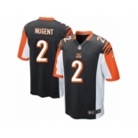 Youth Nike Cincinnati Bengals #2 Mike Nugent Black Team Color NFL Jersey