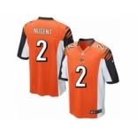 Youth Nike Cincinnati Bengals #2 Mike Nugent Orange Alternate NFL Jersey