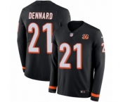 Youth Nike Cincinnati Bengals #21 Darqueze Dennard Limited Black Therma Long Sleeve NFL Jersey