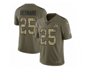 Youth Nike Cincinnati Bengals #25 Giovani Bernard Limited Olive Camo 2017 Salute to Service NFL Jersey