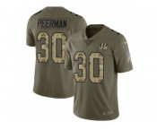 Youth Nike Cincinnati Bengals #30 Cedric Peerman Limited Olive Camo 2017 Salute to Service NFL Jersey