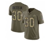 Youth Nike Cincinnati Bengals #30 Jessie Bates III Olive Camo Stitched NFL Limited 2017 Salute to Service Jersey