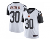 Youth Nike Cincinnati Bengals #30 Jessie Bates III White Stitched NFL Limited Rush Jersey