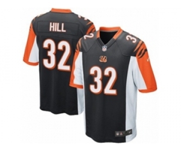 Youth Nike Cincinnati Bengals #32 Jeremy Hill Game Black Team Color NFL Jersey