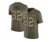 Youth Nike Cincinnati Bengals #32 Jeremy Hill Limited Olive Camo 2017 Salute to Service NFL Jersey