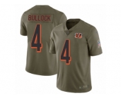 Youth Nike Cincinnati Bengals #4 Randy Bullock Limited Olive 2017 Salute to Service NFL Jersey