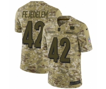 Youth Nike Cincinnati Bengals #42 Clayton Fejedelem Limited Camo 2018 Salute to Service NFL Jersey