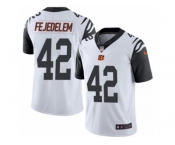 Youth Nike Cincinnati Bengals #42 Clayton Fejedelem Limited White Rush Vapor Untouchable NFL Jersey