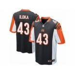 Youth Nike Cincinnati Bengals #43 George Iloka Black Team Color NFL Jersey