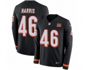 Youth Nike Cincinnati Bengals #46 Clark Harris Limited Black Therma Long Sleeve NFL Jersey