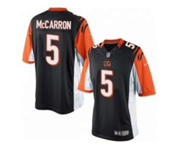 Youth Nike Cincinnati Bengals #5 AJ McCarron Black Team Color NFL Jersey